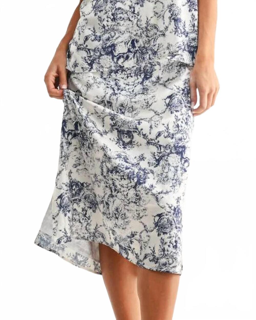 NEW JOH jareth midi skirt in navy